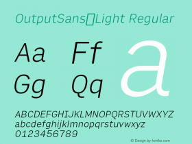 OutputSans-Light Regular Version 0.000;PS 0.0;hotconv 1.0.72;makeotf.lib2.5.5900图片样张