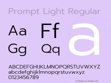 Prompt Light Regular Version 1.000图片样张