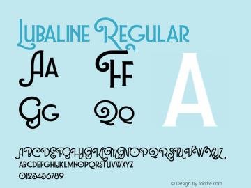 Lubaline Regular Version 1.001图片样张