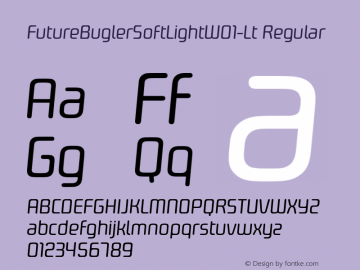 FutureBuglerSoftLightW01-Lt Regular Version 1.10图片样张