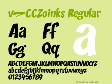 v_CCZoinks Regular Unknown Font Sample