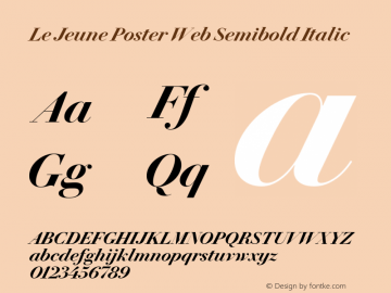 Le Jeune Poster Web Semibold Italic Version 1.1 2016图片样张