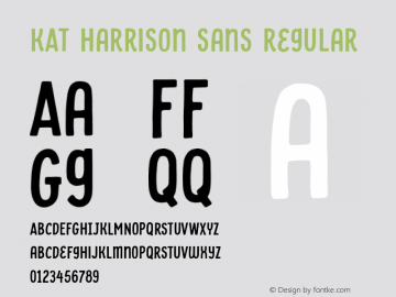 KAT Harrison Sans Regular Version 1.000图片样张