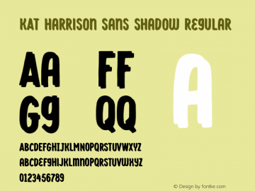 KAT Harrison Sans Shadow Regular 1.000 Font Sample