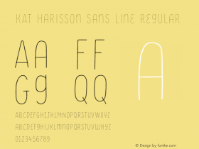 KAT Harisson Sans Line Regular Unknown Font Sample