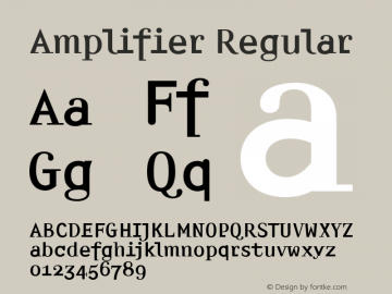 Amplifier Regular 001.000 Font Sample