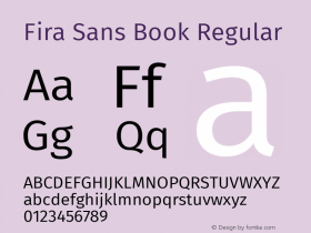 Fira Sans Book Regular Version 4.106图片样张