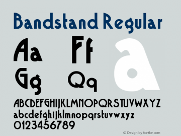 Bandstand Regular Rev. 003.000 Font Sample