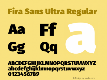 Fira Sans Ultra Regular Version 4.106图片样张