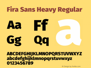 Fira Sans Heavy Regular Version 4.106图片样张