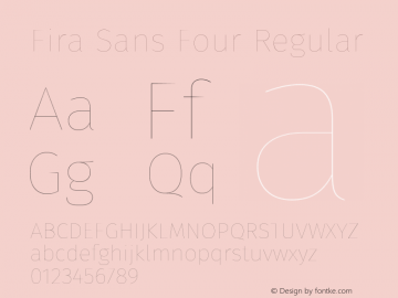 Fira Sans Four Regular Version 4.106图片样张