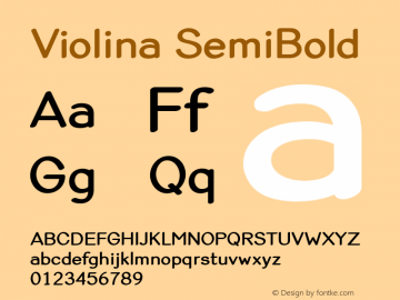 Violina SemiBold Version 001.001图片样张