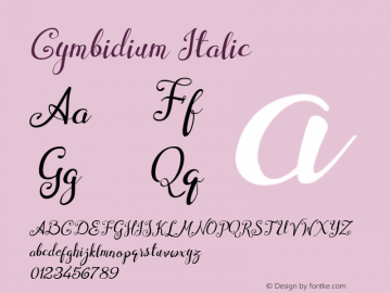 Cymbidium Italic Version 1.000图片样张