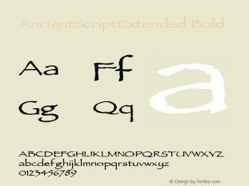 AncientScriptExtended Bold Rev. 003.000图片样张