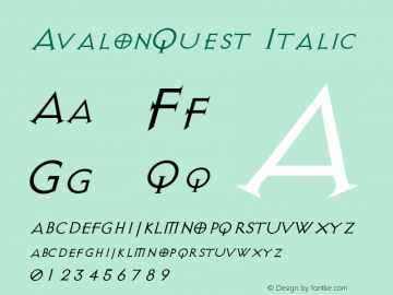 AvalonQuest Italic Rev. 003.000图片样张