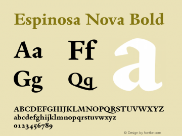 Espinosa Nova Bold Version 1.000 Font Sample