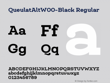 QueulatAltW00-Black Regular Version 1.00 Font Sample