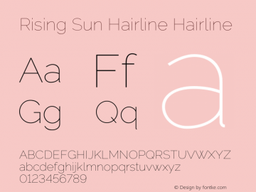 Rising Sun Hairline Hairline Version 1.000图片样张