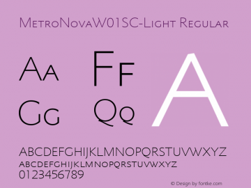 MetroNovaW01SC-Light Regular Version 1.10 Font Sample
