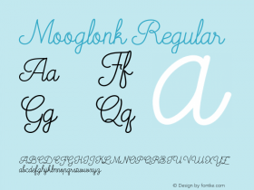 Mooglonk Regular 1.000 Font Sample