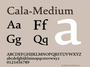 Cala-Medium ☞ Version 1.000;com.myfonts.easy.hoftype.cala.medium.wfkit2.version.42Nc Font Sample