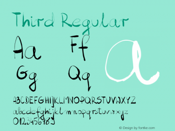 Third Regular Version 1.012;Fontself Maker 1.0.3 Font Sample