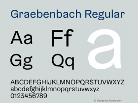 Graebenbach Regular Version 1.004 2016 WF Font Sample