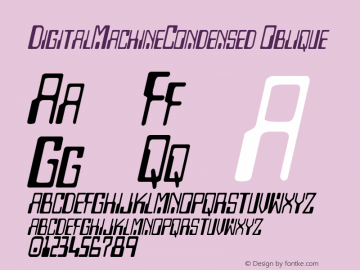 DigitalMachineCondensed Oblique Rev. 003.000图片样张