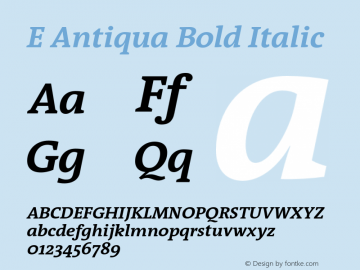E Antiqua Bold Italic 001.012图片样张
