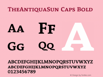 TheAntiquaSun Caps Bold 001.001 Font Sample