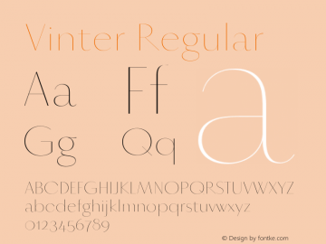 Vinter Regular 001.000 Font Sample