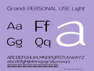 Grandi PERSONAL USE Light Version 1.000图片样张