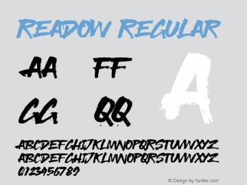 Readow Regular 1.000 Font Sample