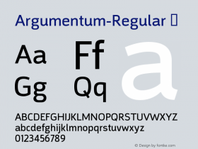 Argumentum-Regular ☞ Version 2.000;com.myfonts.kostic.argumentum.regular.wfkit2.hzTg Font Sample