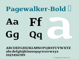 Pagewalker-Bold ☞ Version 2.1;com.myfonts.kostic.pagewalker.bold.wfkit2.hzT8 Font Sample