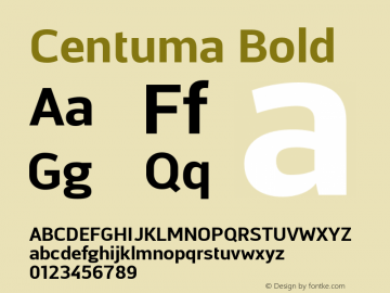 Centuma Bold Version 1.00000; 2011图片样张