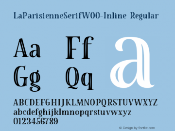 LaParisienneSerifW00-Inline Regular Version 1.00 Font Sample