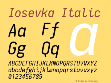 Iosevka Italic 1.9.1图片样张