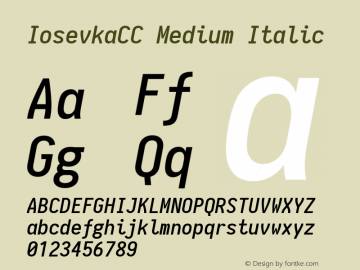 IosevkaCC Medium Italic 1.9.1图片样张