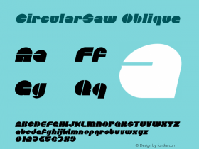 CircularSaw Oblique Rev. 003.000 Font Sample