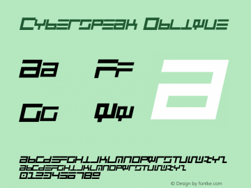 Cyberspeak Oblique Rev. 003.000图片样张