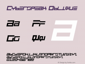 Cyberspeak Oblique Rev. 003.000图片样张