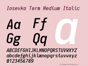 Iosevka Term Medium Italic 1.9.1图片样张