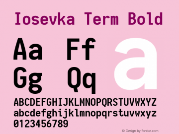 Iosevka Term Bold 1.9.1图片样张