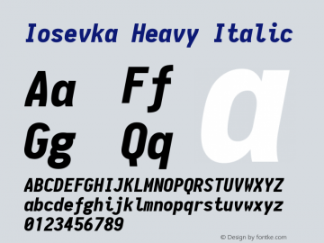 Iosevka Heavy Italic 1.9.1图片样张