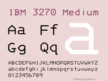 IBM 3270 Medium Version 001.000图片样张