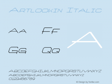 Artlookin Italic 1.0 Tue Jun 07 12:08:08 1994图片样张