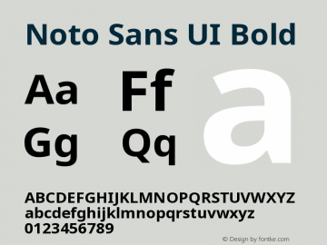 Noto Sans UI Bold Version 1.06 uh图片样张