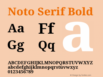 Noto Serif Bold Version 1.07 uh图片样张