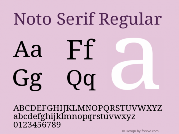 Noto Serif Regular Version 1.07 uh图片样张